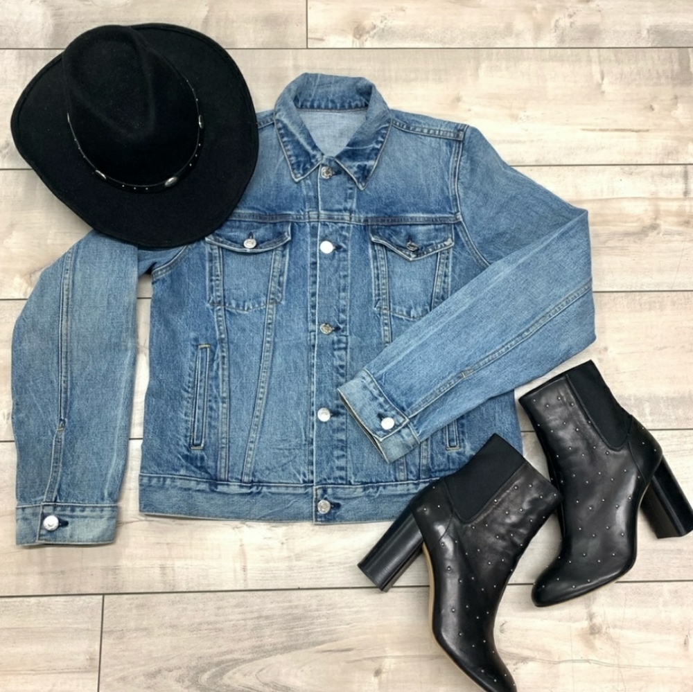 SMALL LEFT! [NEW] Helmut Lang Square Shoulder Denim Jacket - Picture 7 of 16